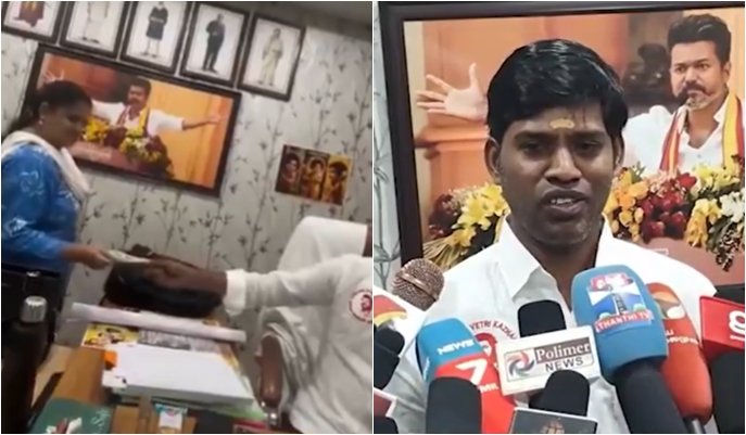 லஞ்ச புகார்: தவெக நிர்வாகி கைது